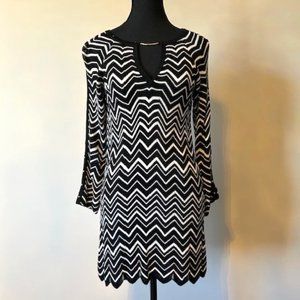 White House Black Market Black & White Long Sweater